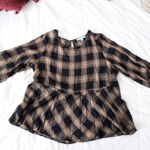 She & sky peplum top